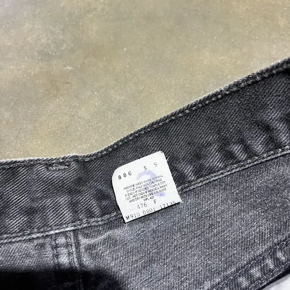 Vintage 90s Levi's 505 Black Regular Fit Jeans 30x34